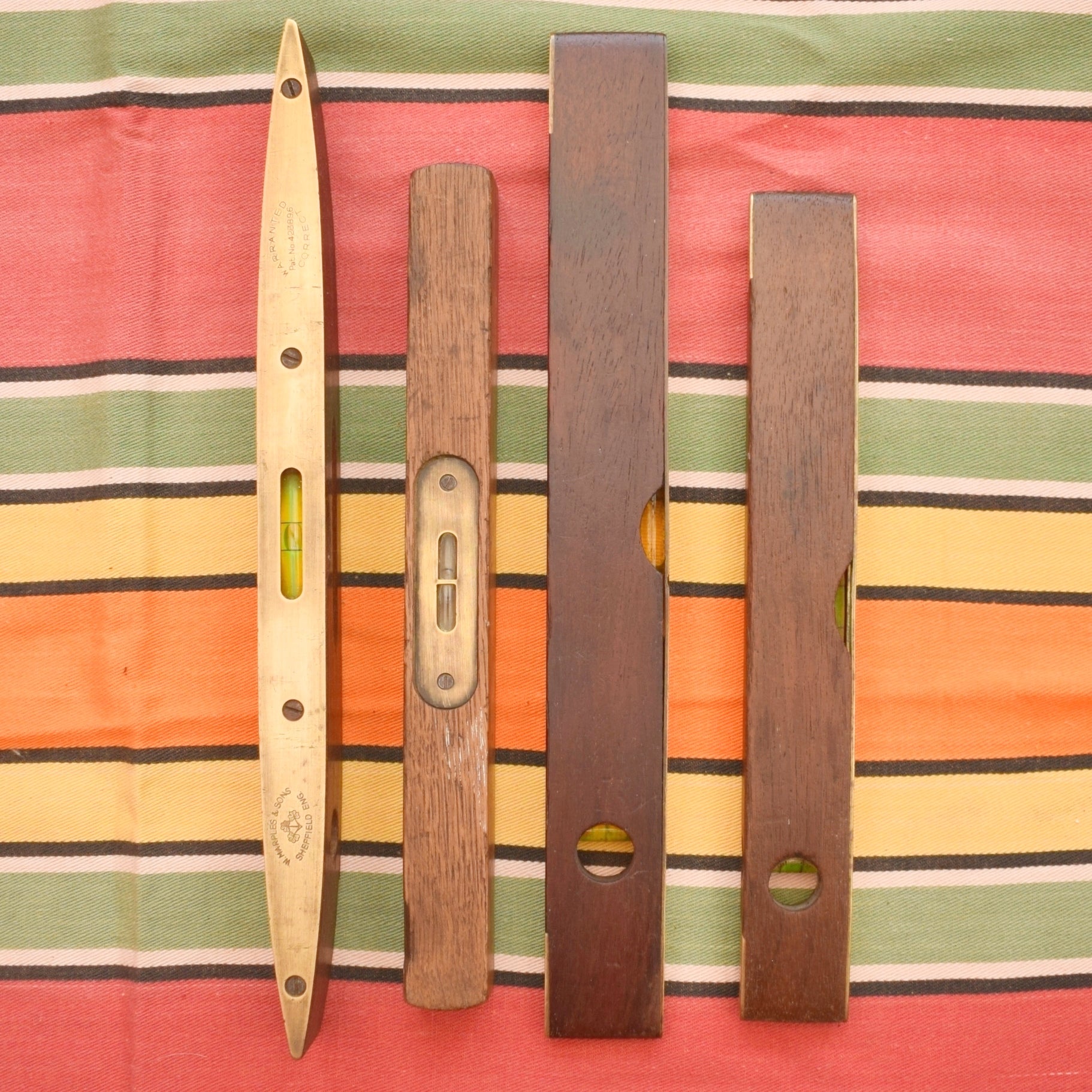 Vintage Hand Tools - Wooden Spirit Levels - W Marples / J. Rambone by Pineapple Retro