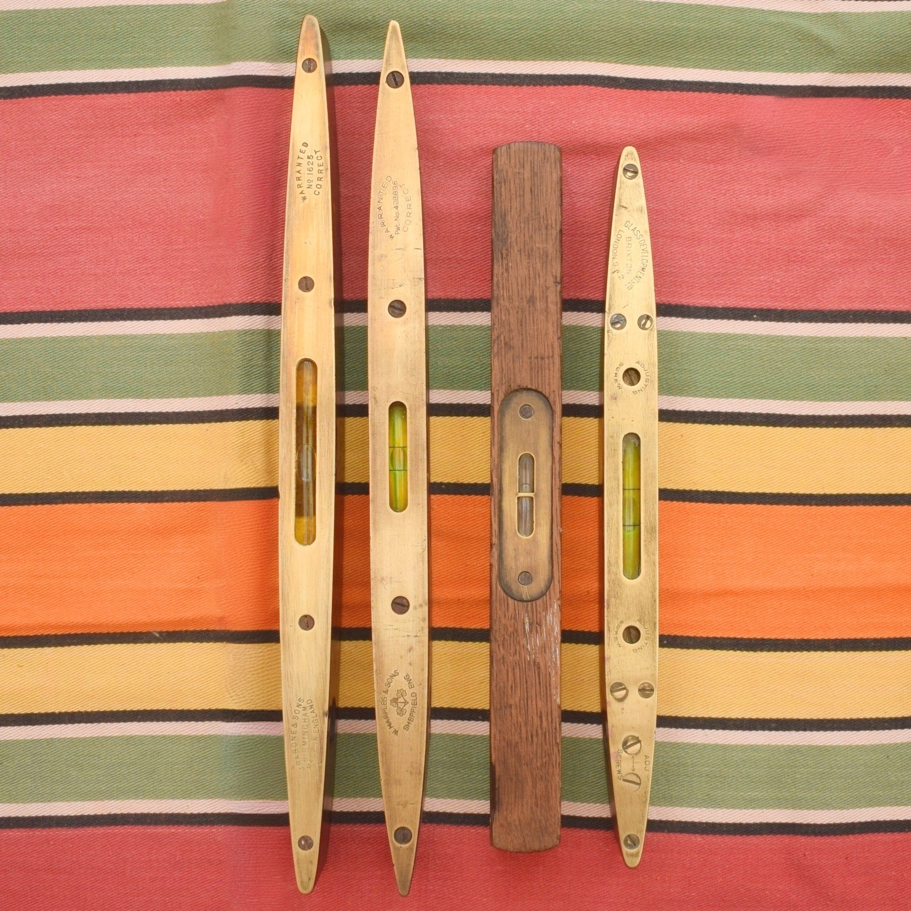 Vintage Hand Tools - Wooden Spirit Levels - W Marples / J. Rambone by Pineapple Retro
