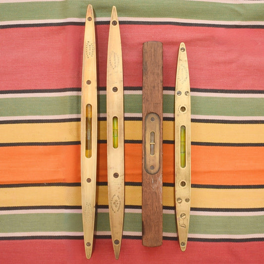 Vintage Hand Tools - Wooden Spirit Levels - W Marples / J. Rambone