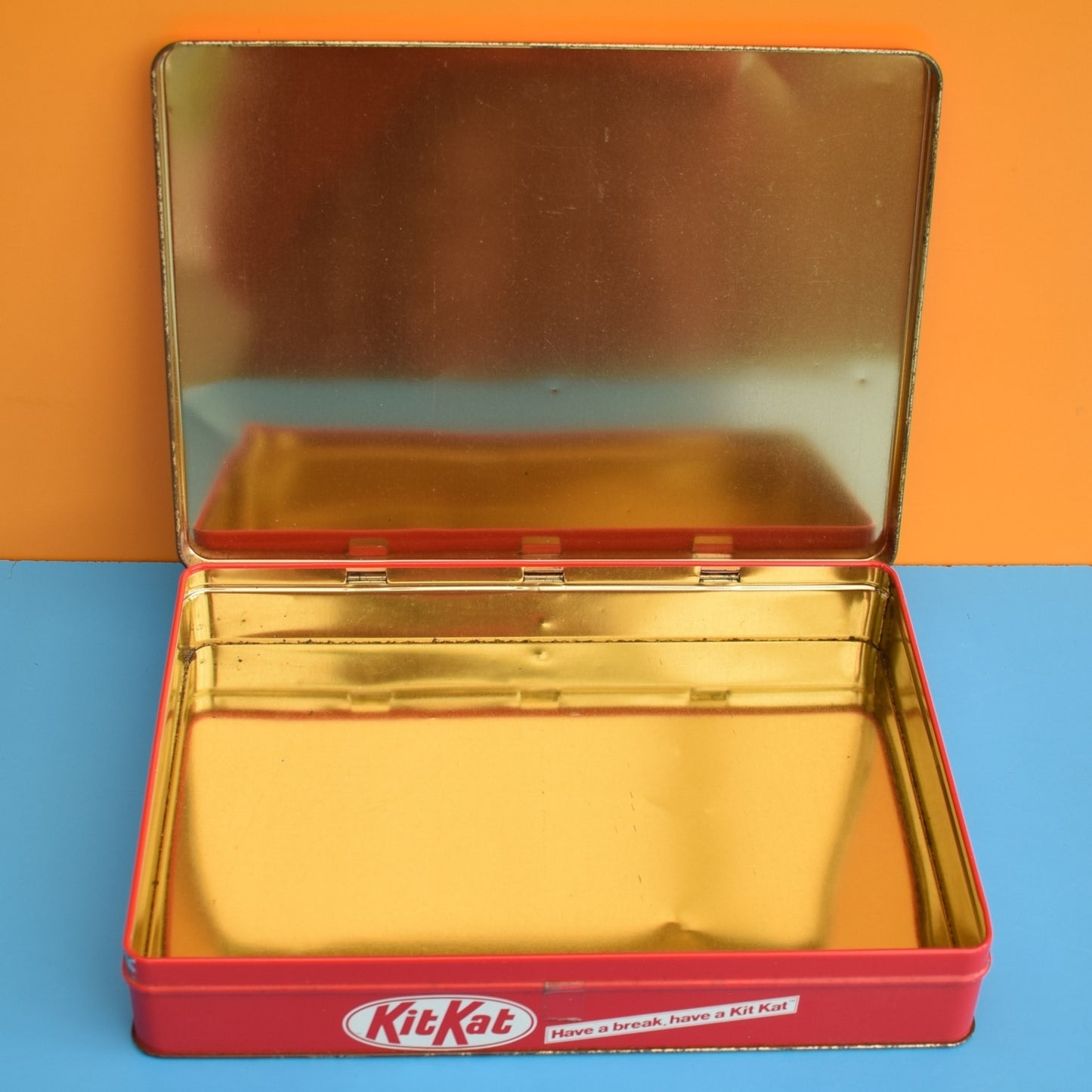 Vintage 1980s Kit Kat Metal Tin - Advertising
