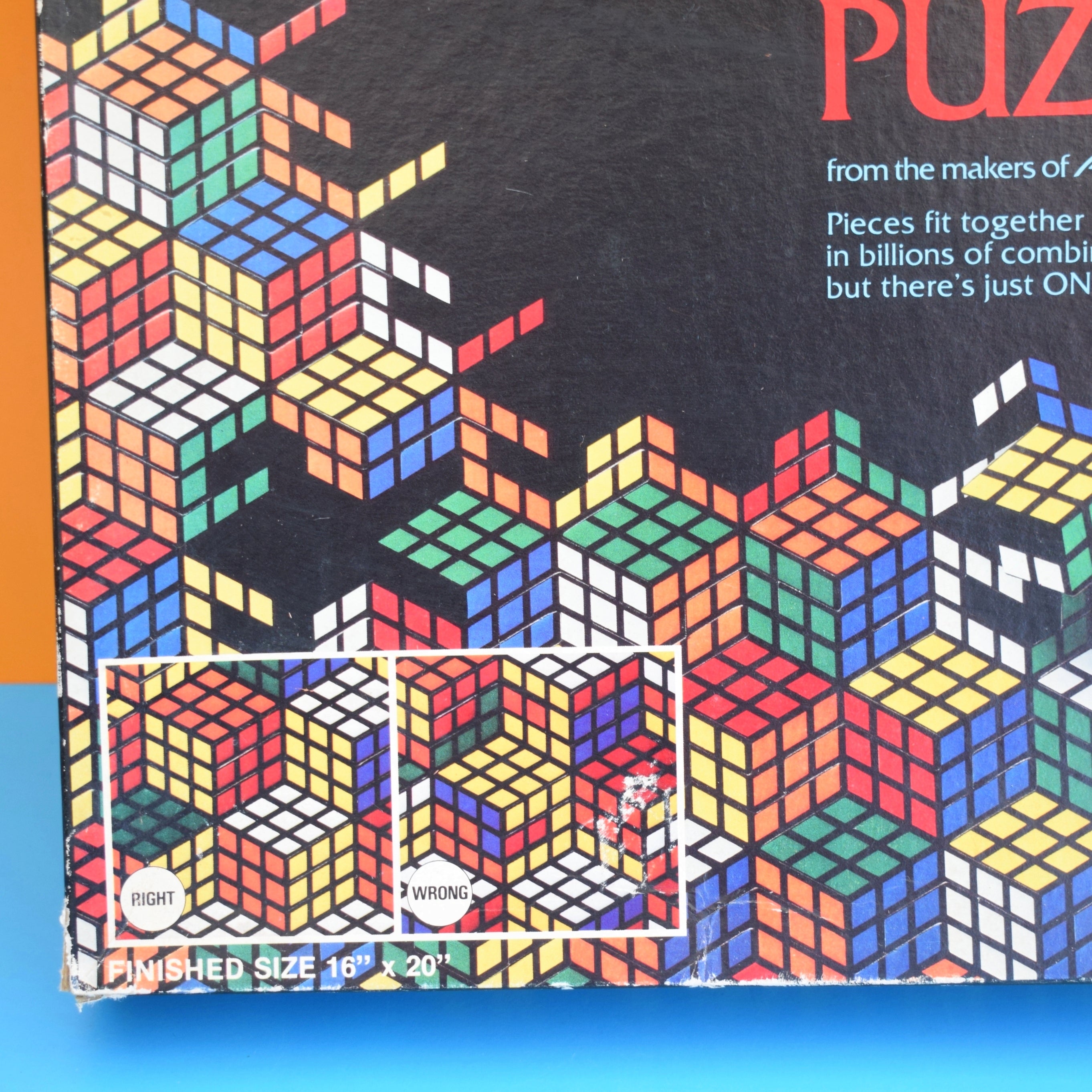 レトロ　ゲーム　パズル　英国製 Vintage 1980s Rubik's Zigzaw Puzzle Game – Pineapple Retro