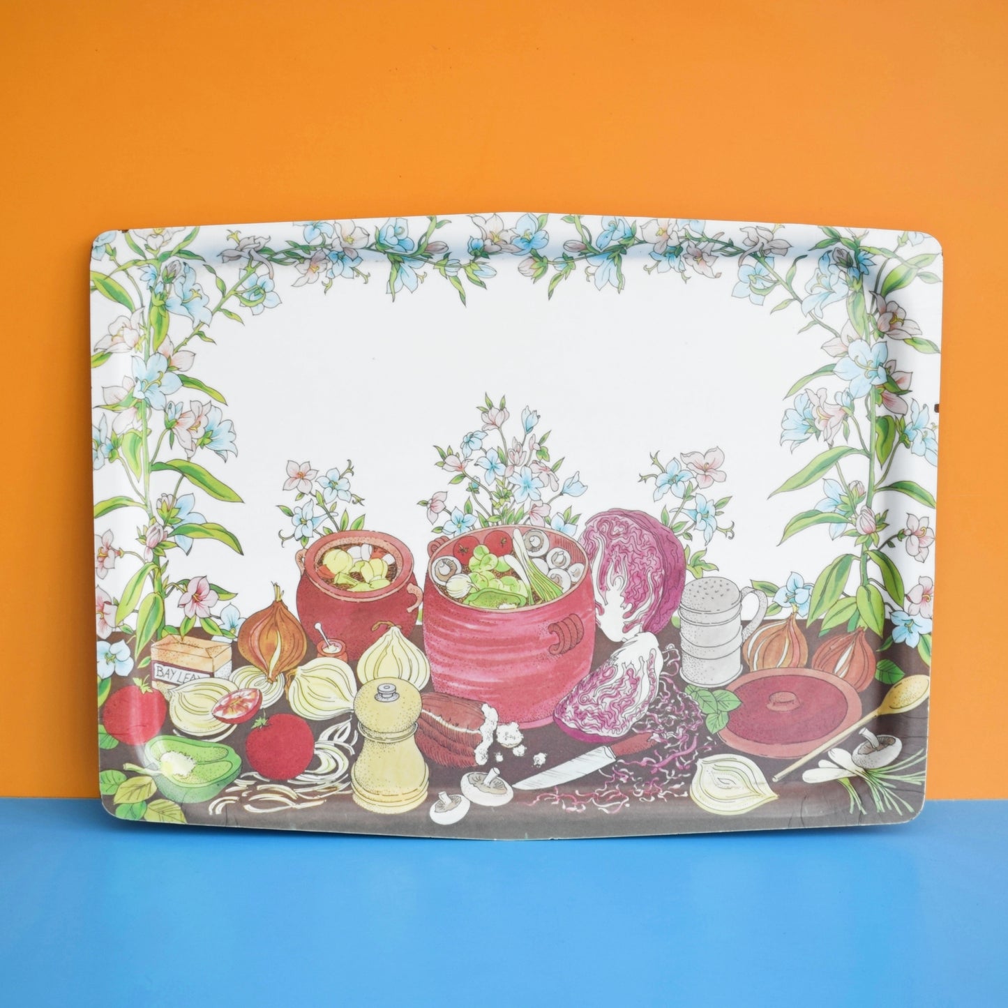 Vintage 1960s Mallod Large Tray - Autumnal Casserole