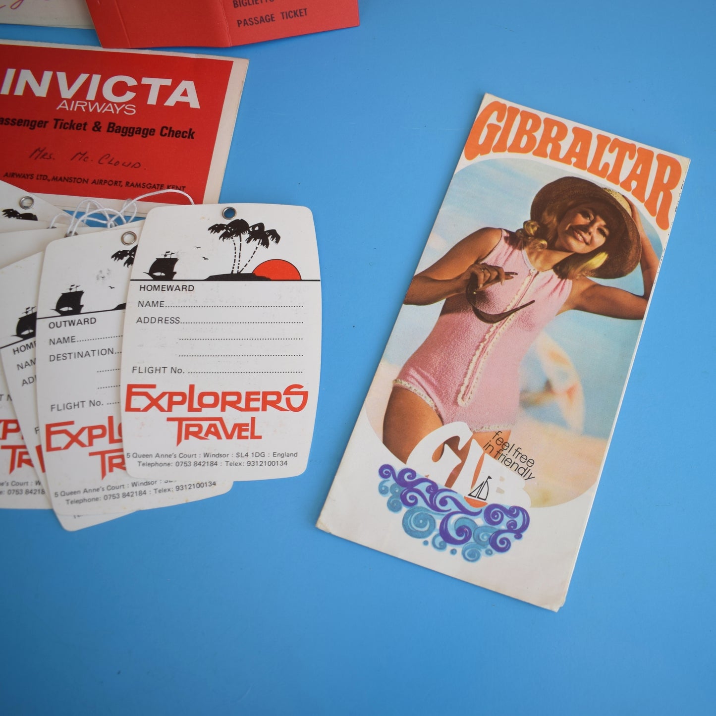 Vintage 1970s Flight Ephemera - BEA / SAS / BA - Travel / Planes