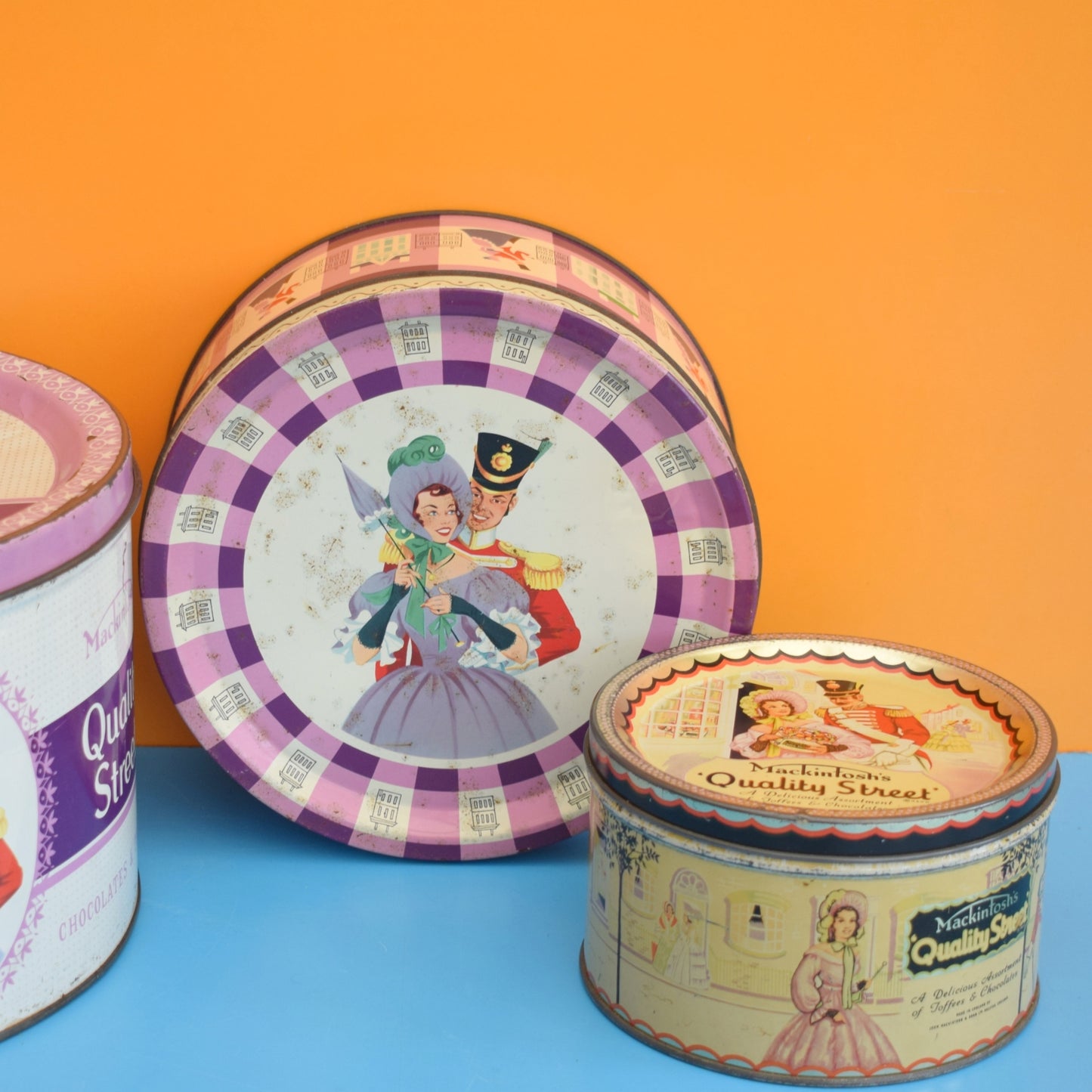 Vintage 1960s Quality Street Chocolate Sweet Tins . by Pineapple Retro