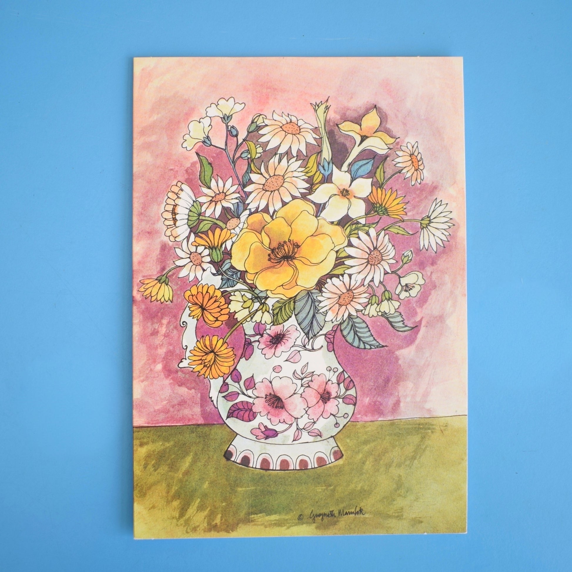 Vintage 1970s Greeting Card - by Gwyneth Mamlok - Nicotiana by Eric's Cards