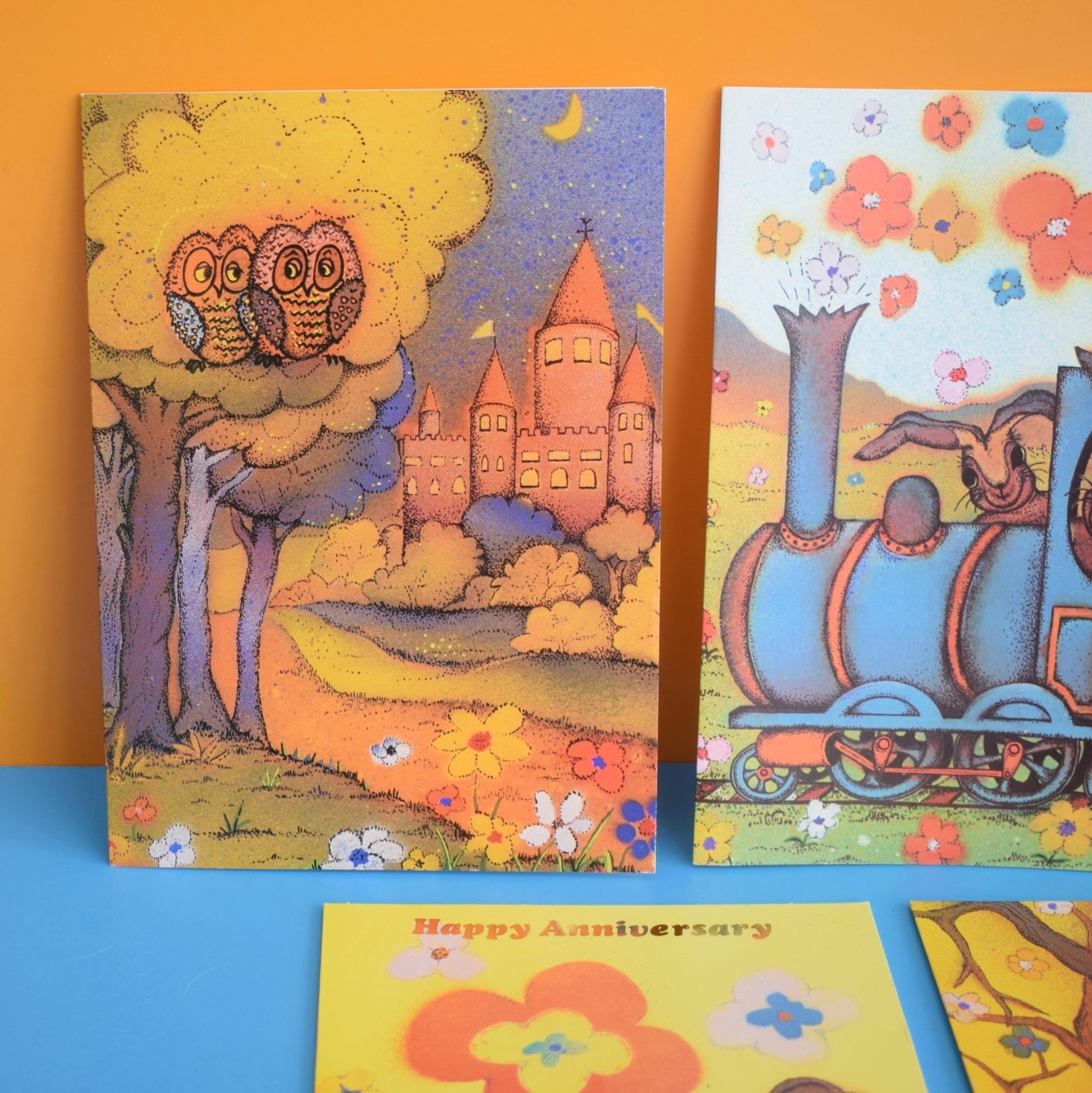 Vintage 1970s Greeting Cards - by Andy Gage x5 by Vintage