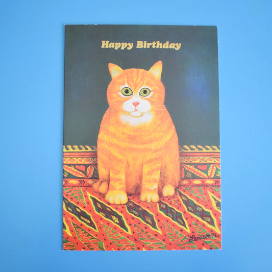 Vintage 1970s Greeting Card - by Martin Leman - Ginger Tom Cat by Eric's Cards