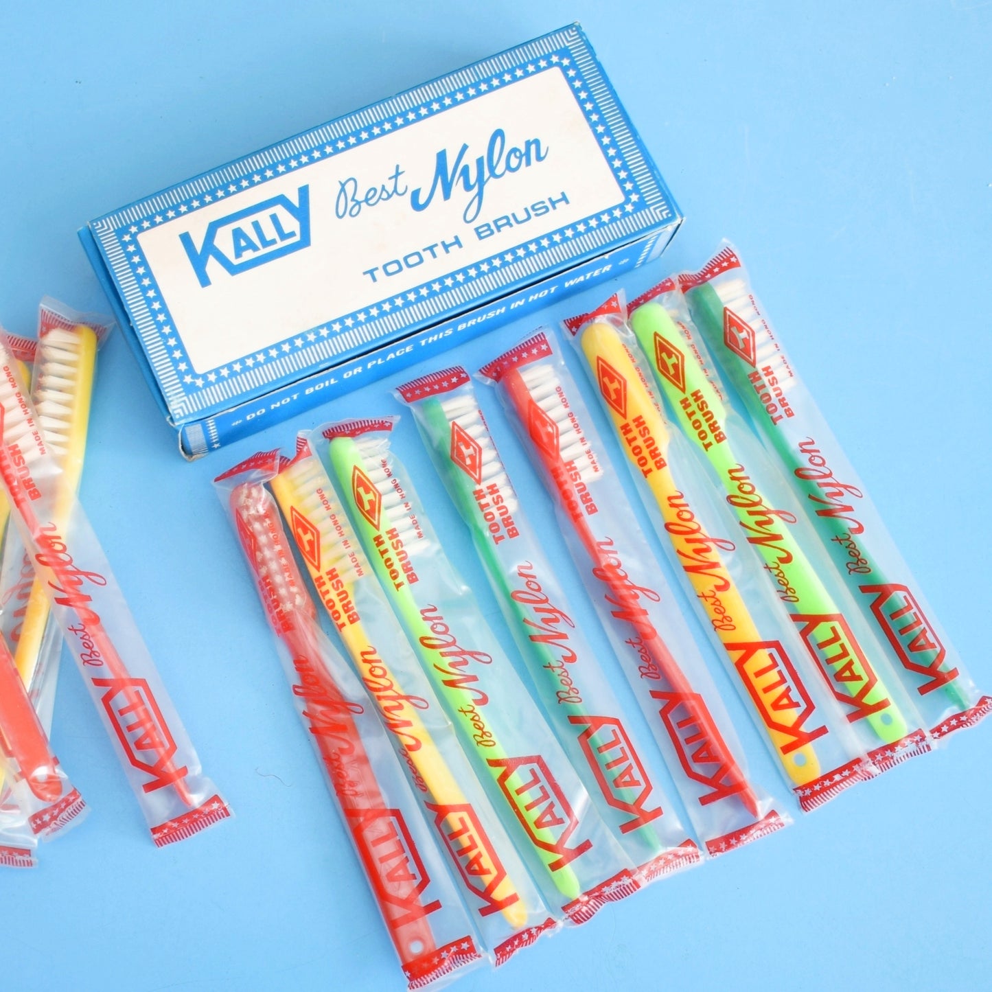 Vintage 1960s Unused Kally Toothbrush - Boxed/ Sealed
