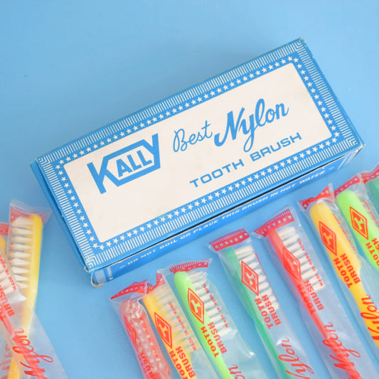 Vintage 1960s Unused Kally Toothbrush - Boxed/ Sealed