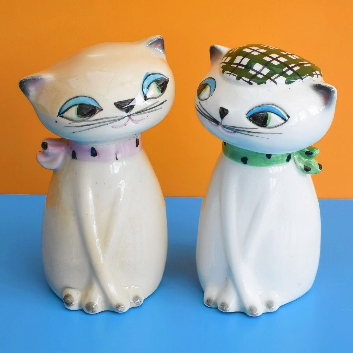 Vintage 1960s Holt Howard Style - Cat Salt & Pepper Set