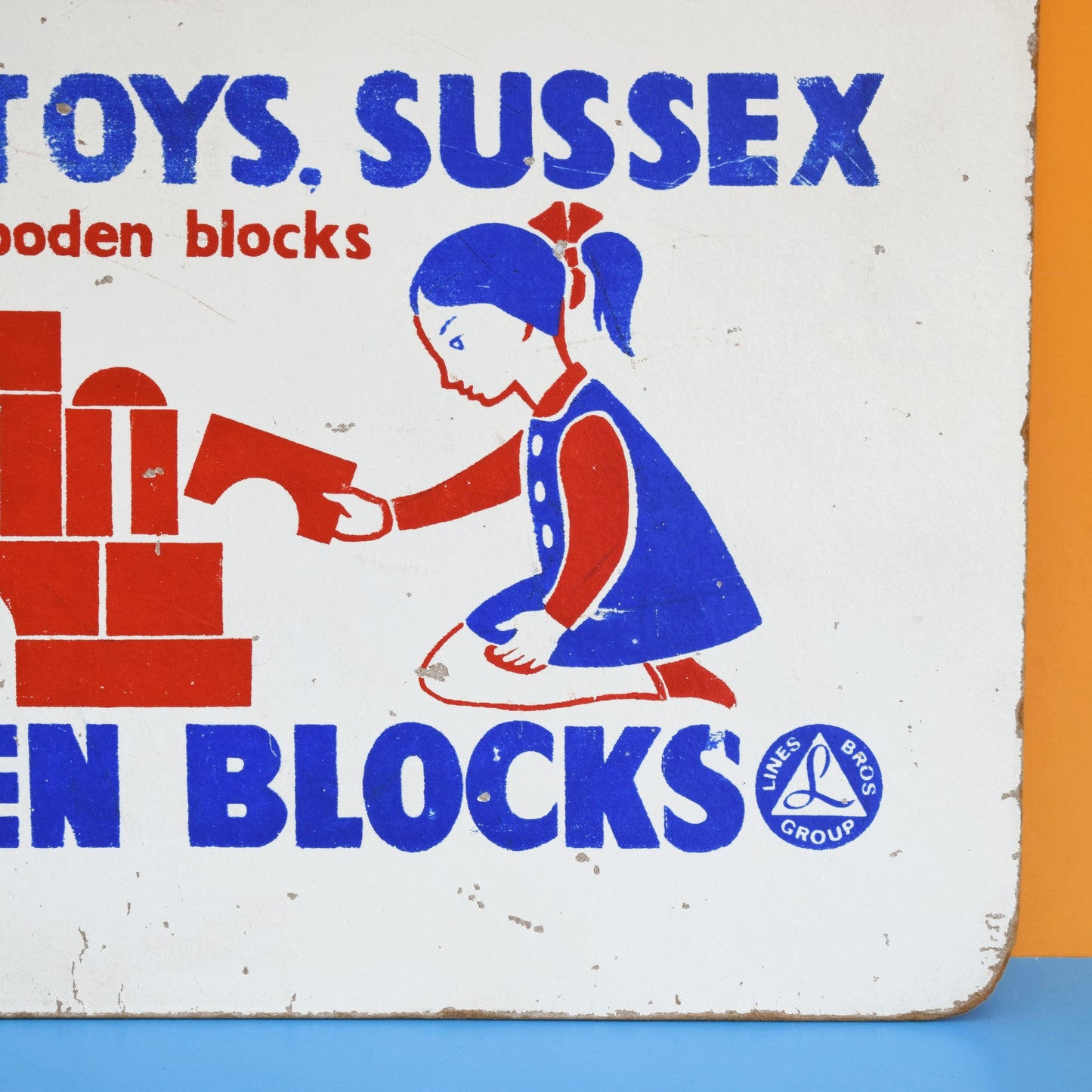 Vintage 1960s Wooden Sign - Good-Wood Toys. Sussex