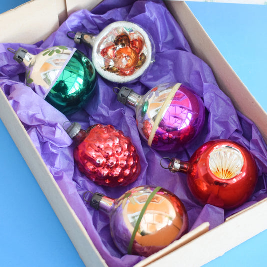 Vintage 1960s Glass Special Baubles - Mixed