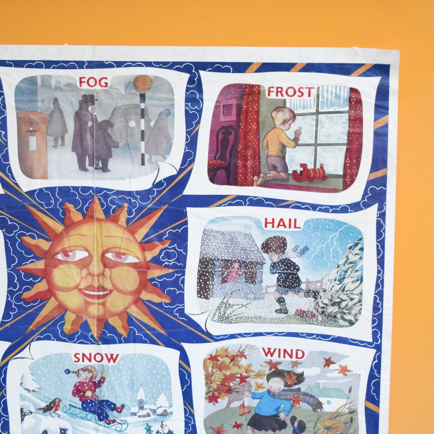 Vintage 1950s Large Graphic Child Education Poster - Monique Partridge