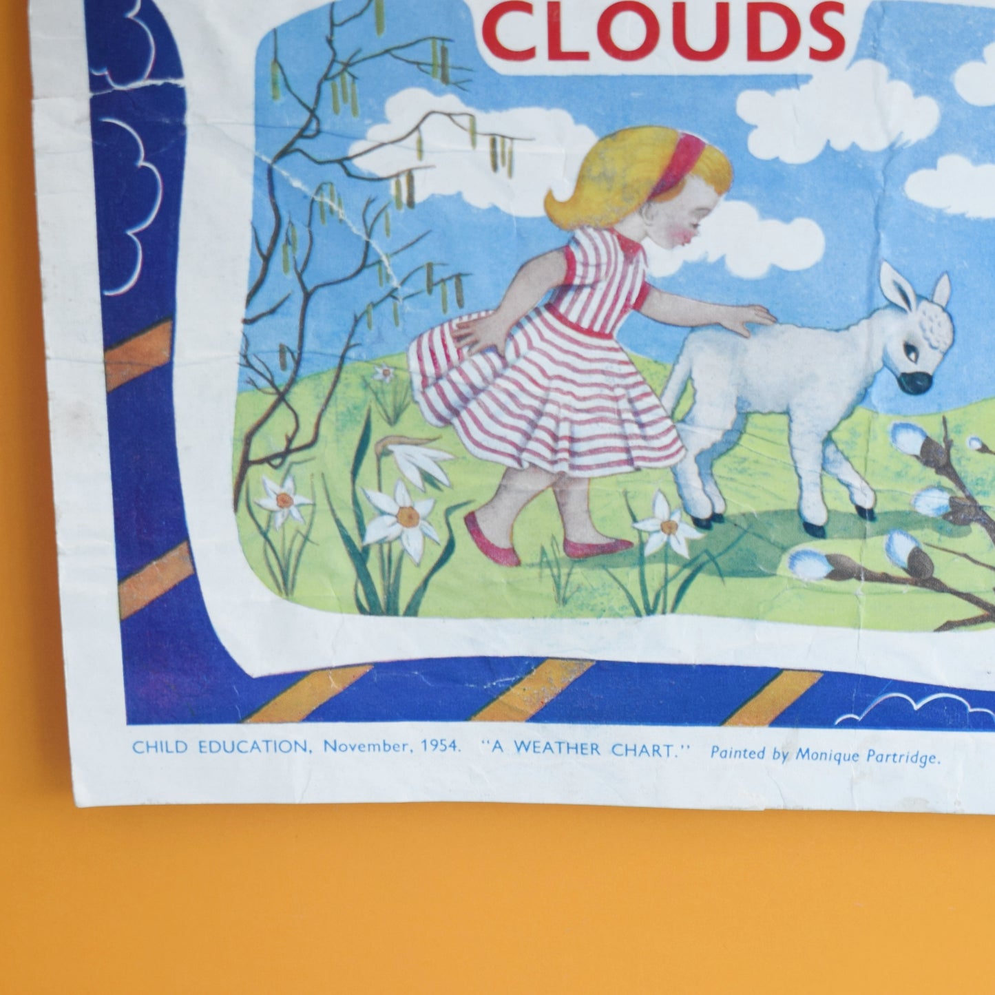 Vintage 1950s Large Graphic Child Education Poster - Monique Partridge