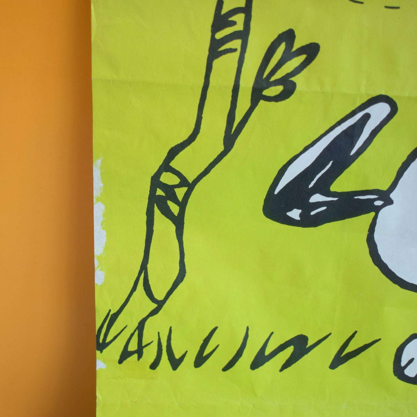 Vintage 1970s Snoopy Paper Wrapping Paper/ Poster