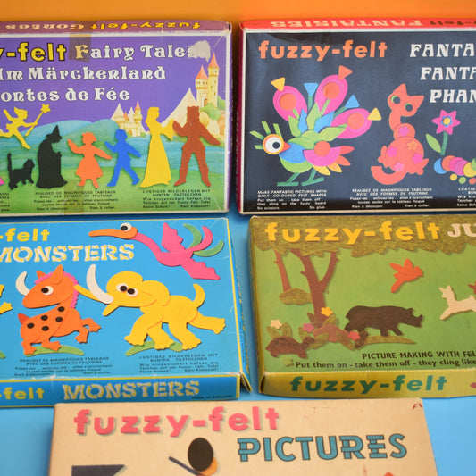 Vintage 1970s Fuzzy Felt - Various Sets - Fantasy, Fairy Tales Etc