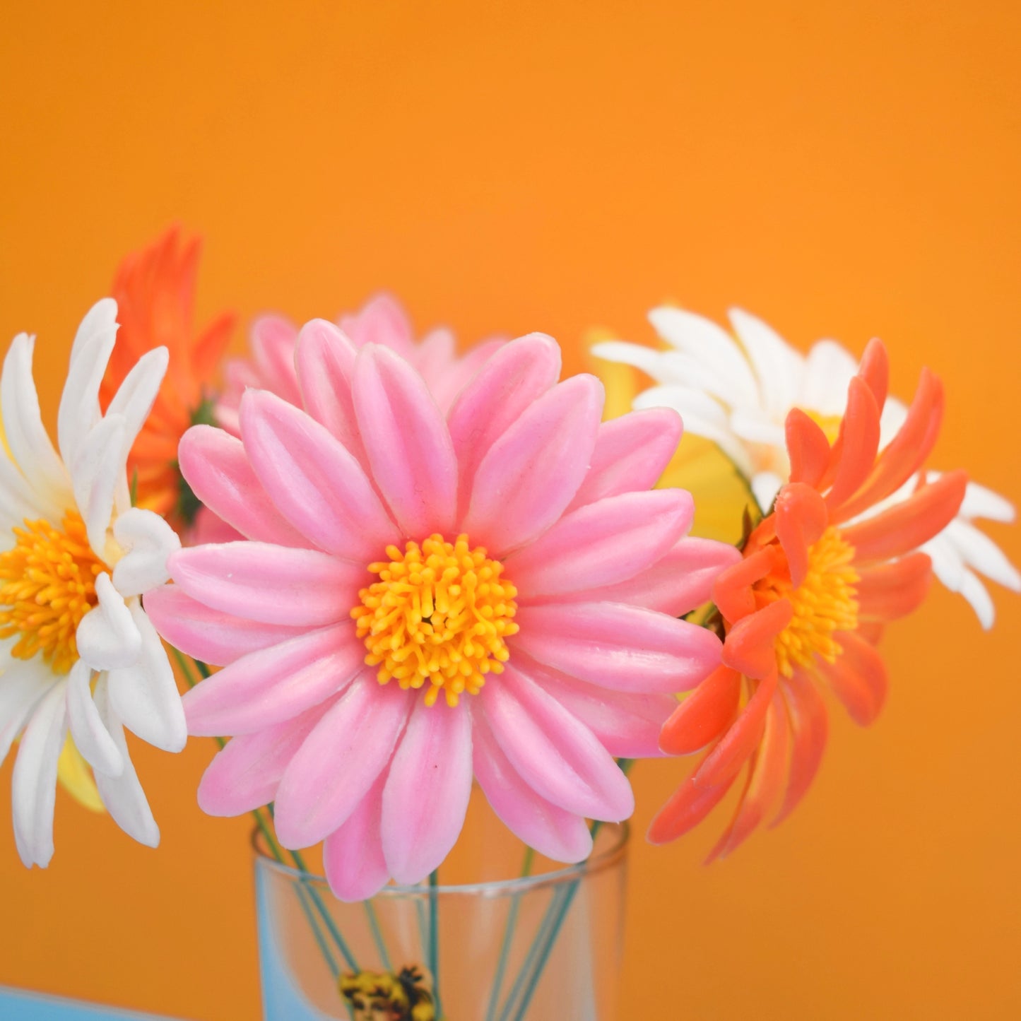 Vintage 1970s Plastic Dahlia Flower Bunch - Spring