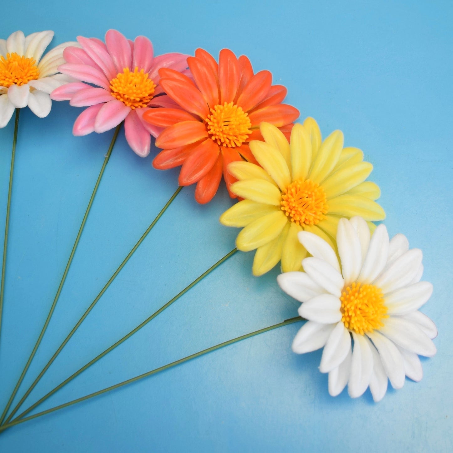 Vintage 1970s Plastic Dahlia Flower Bunch - Spring