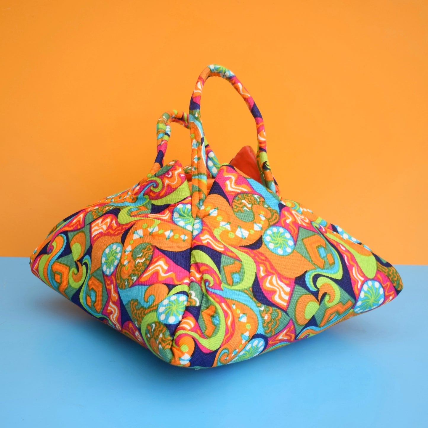 Vintage 1960s Beach Bag - Psychedelic Colours - Amazing by Pineapple Retro