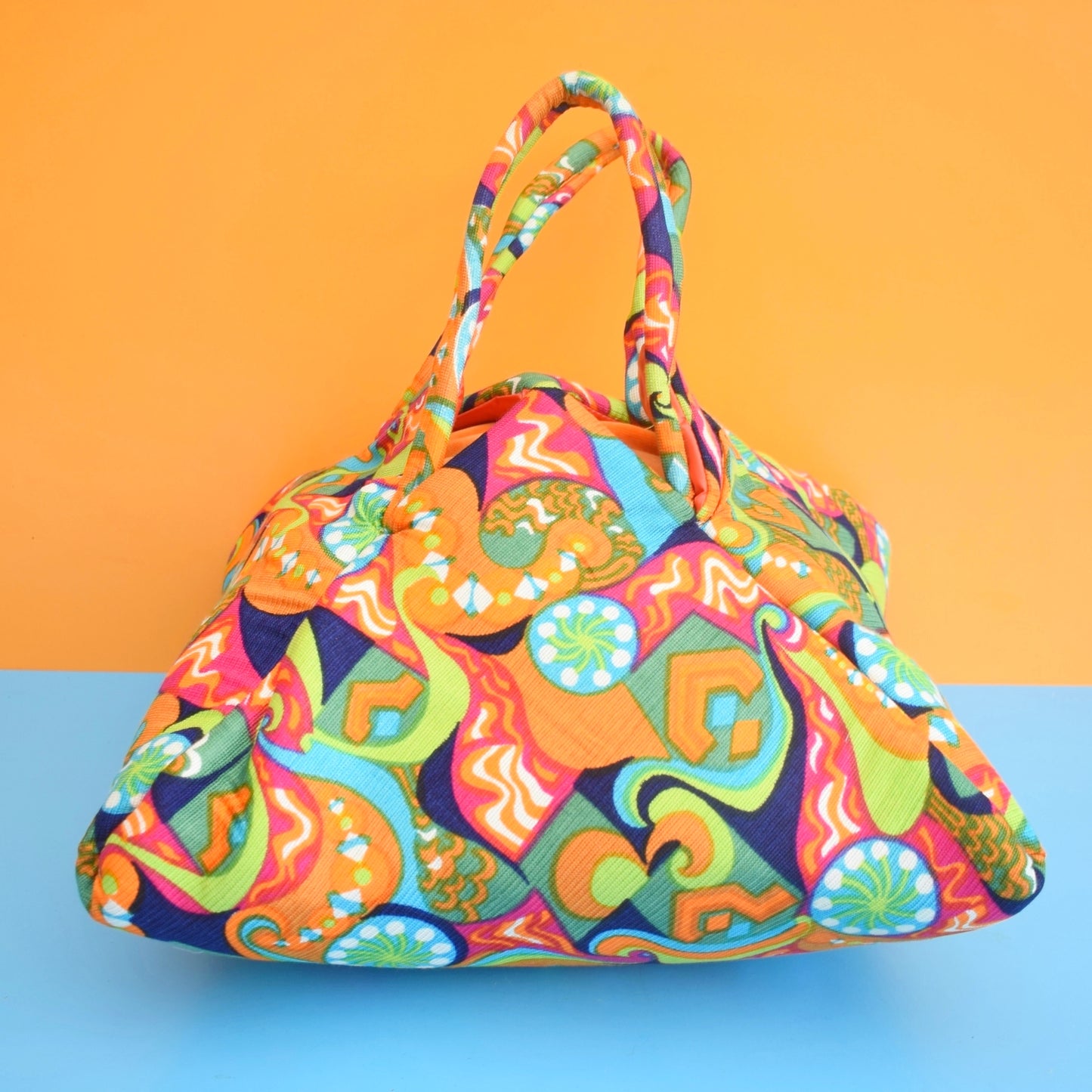 Vintage 1960s Beach Bag - Psychedelic Colours - Amazing by Pineapple Retro
