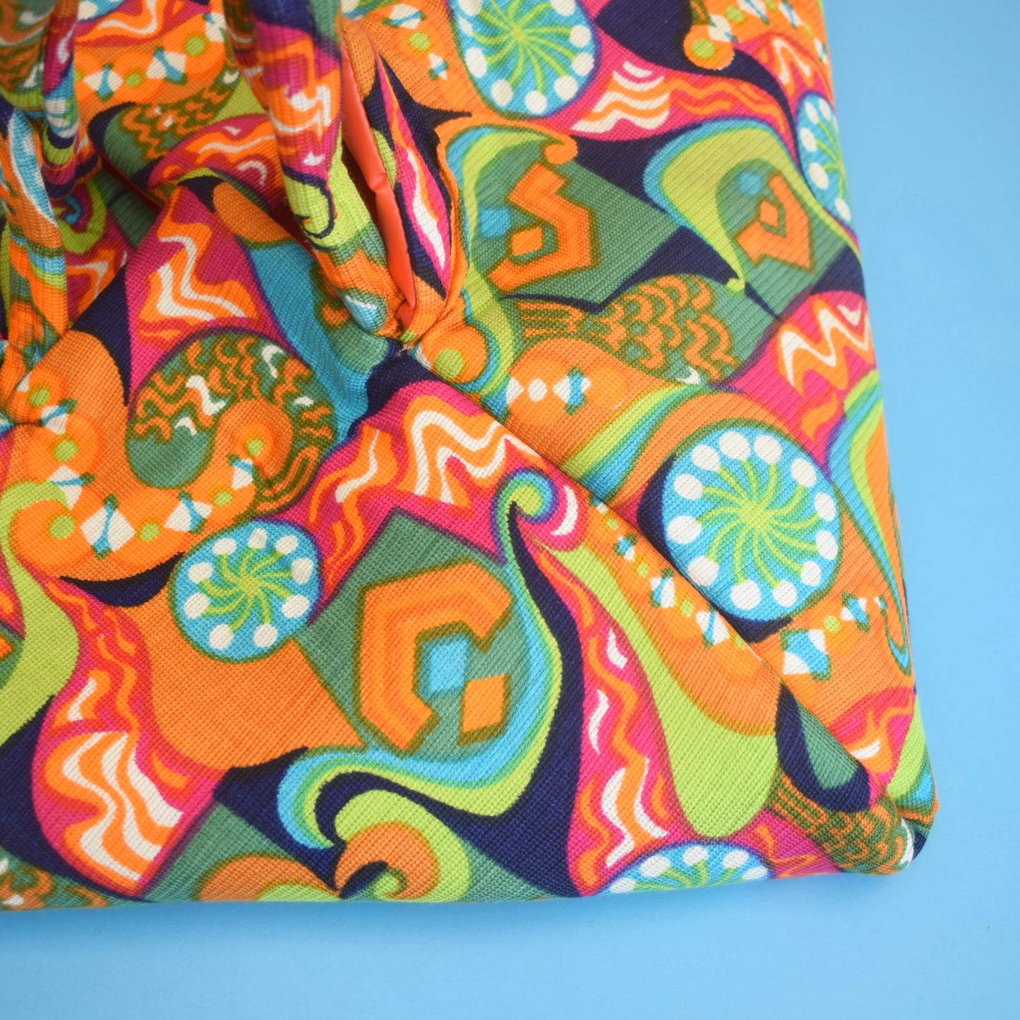 Vintage 1960s Beach Bag - Psychedelic Colours - Amazing by Pineapple Retro