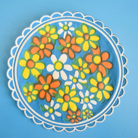 Vintage 1960s Kitsch Paper Coasters - Flower Power x12