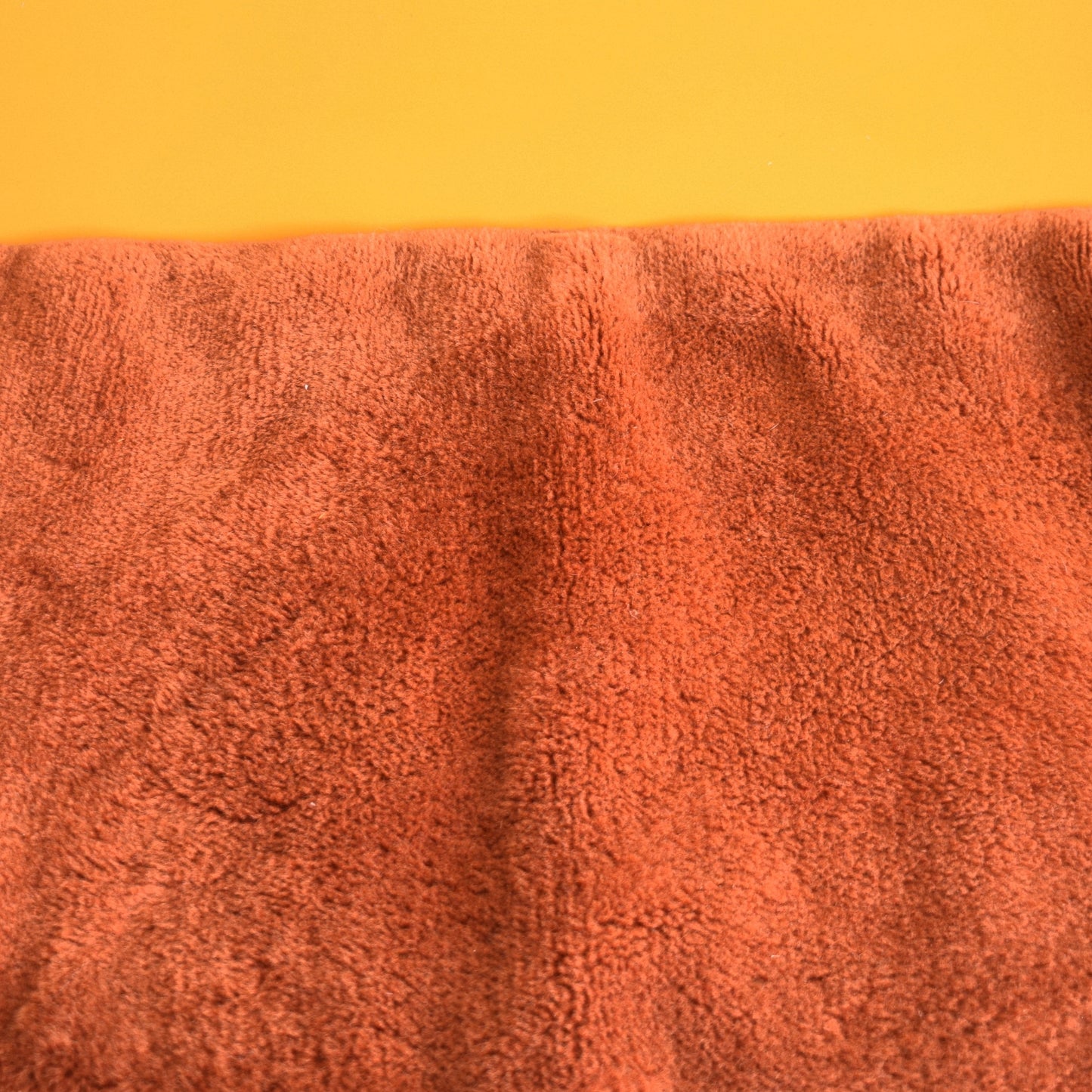 Vintage 1960s Half Moon Rug - Thick Quality- Burnt Orange
