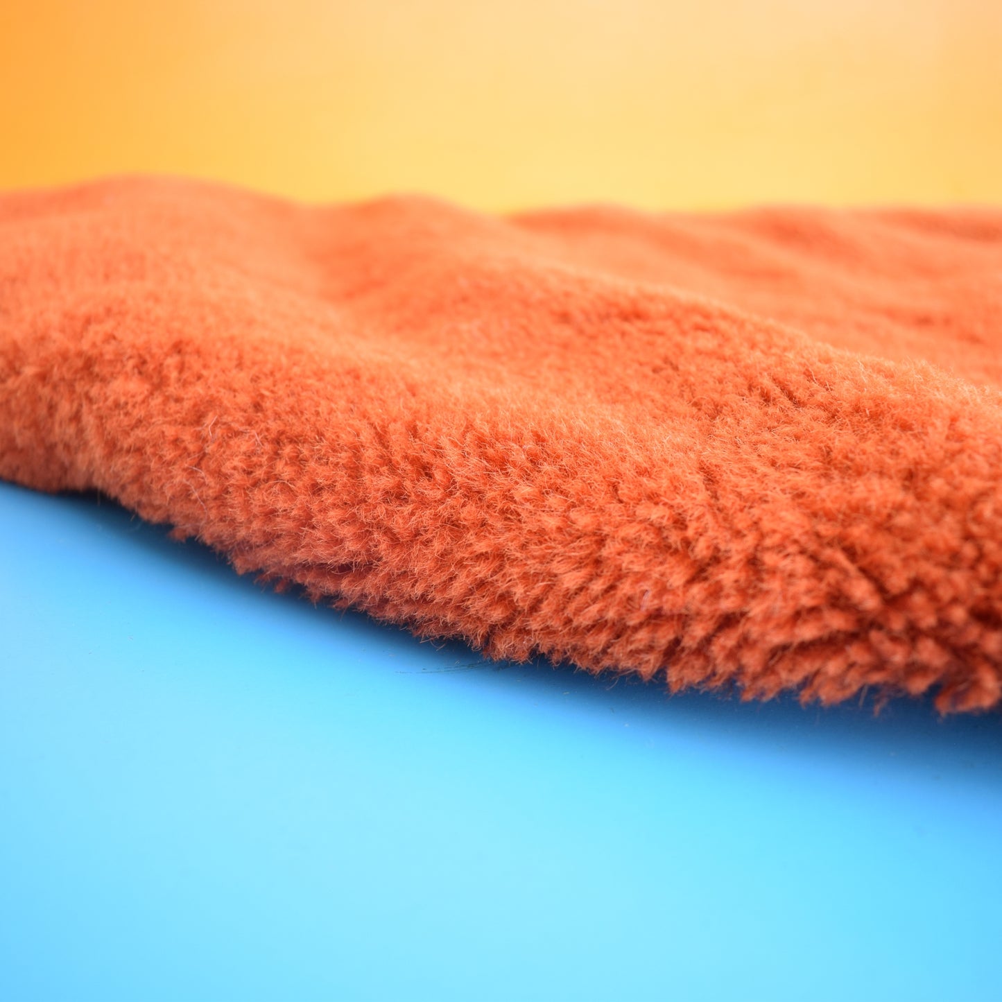 Vintage 1960s Half Moon Rug - Thick Quality- Burnt Orange