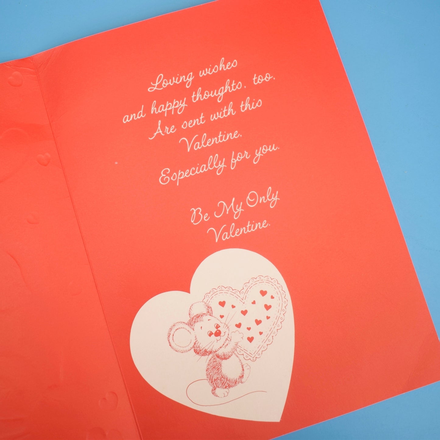 Vintage 1980s Kitsch Large Valentines Cards - Kitten