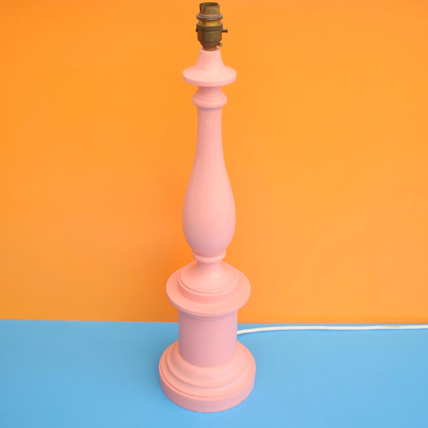 Vintage 1960s Lamp Base- Salmon Pink