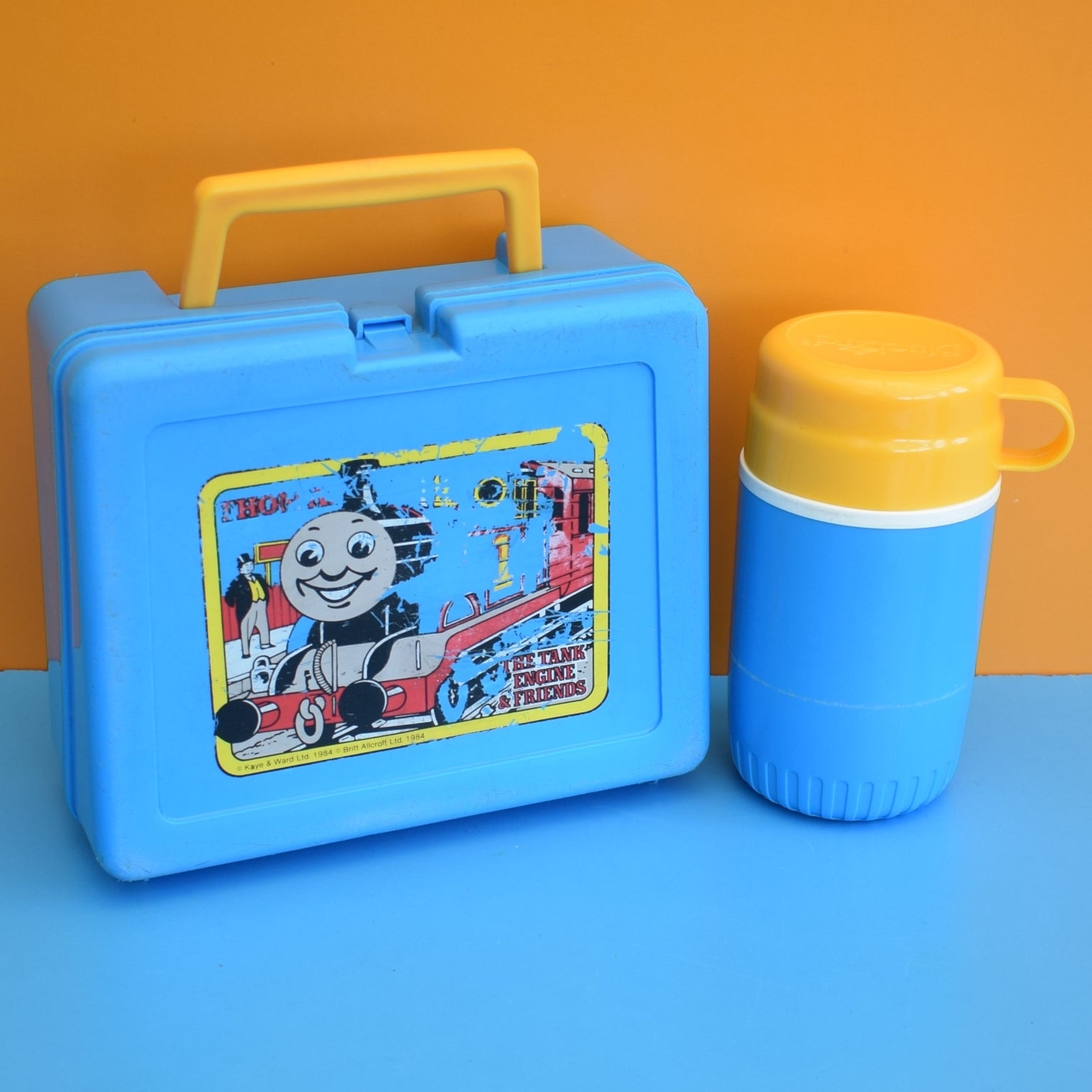 Vintage 1980s Bluebird Lunchbox / Flask- Thomas The Tank Engine by Pineapple Retro
