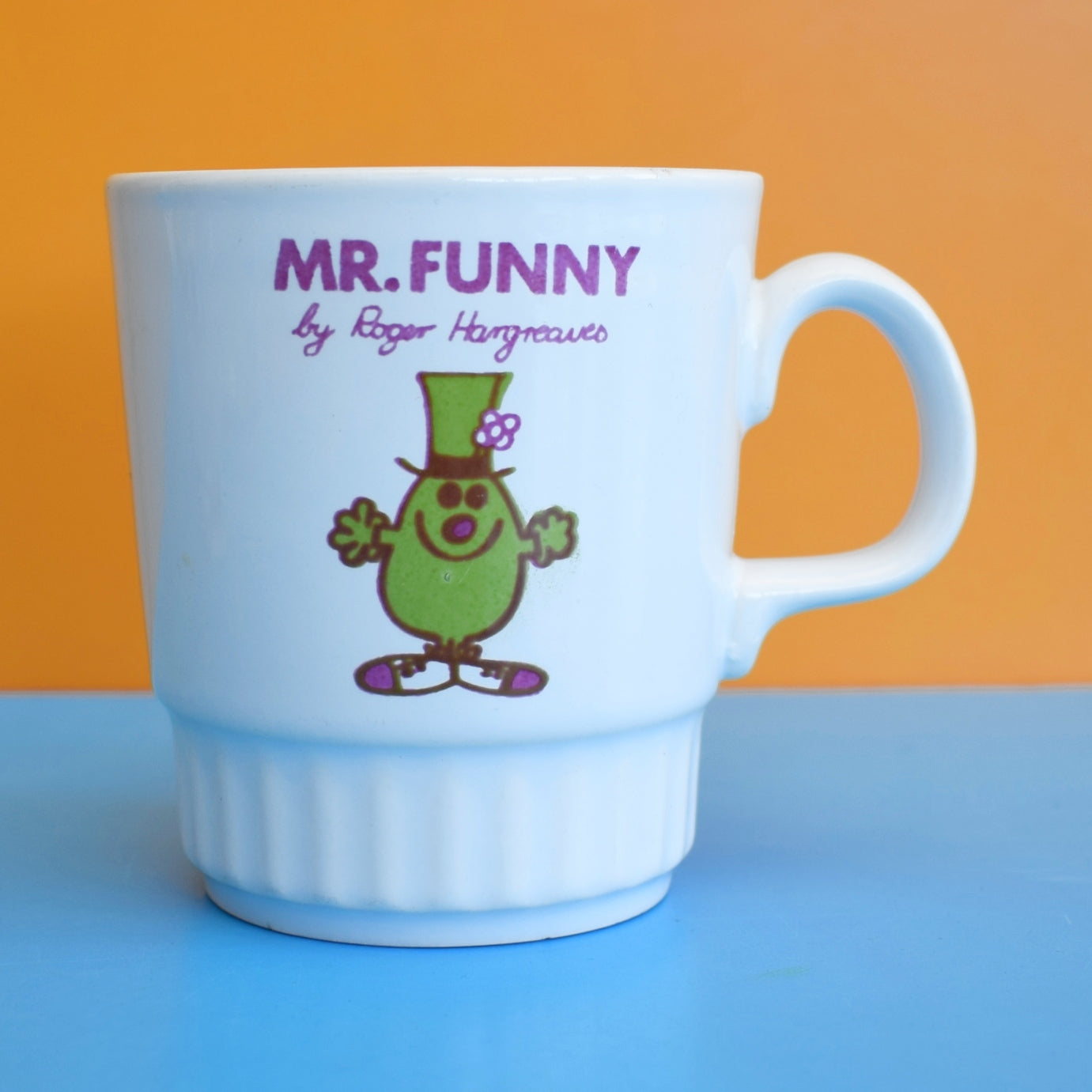 Vintage 1970s Mr Men Mug - Mr Funny by Pineapple Retro
