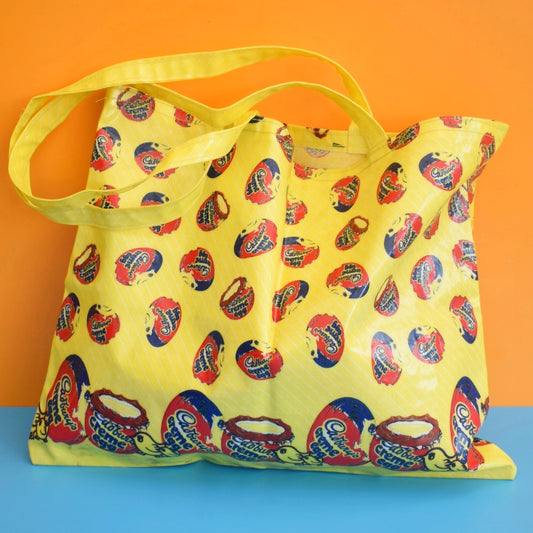 Vintage 1980s PVC Shopper Bag - Cadburys Creme Egg Advertising .
