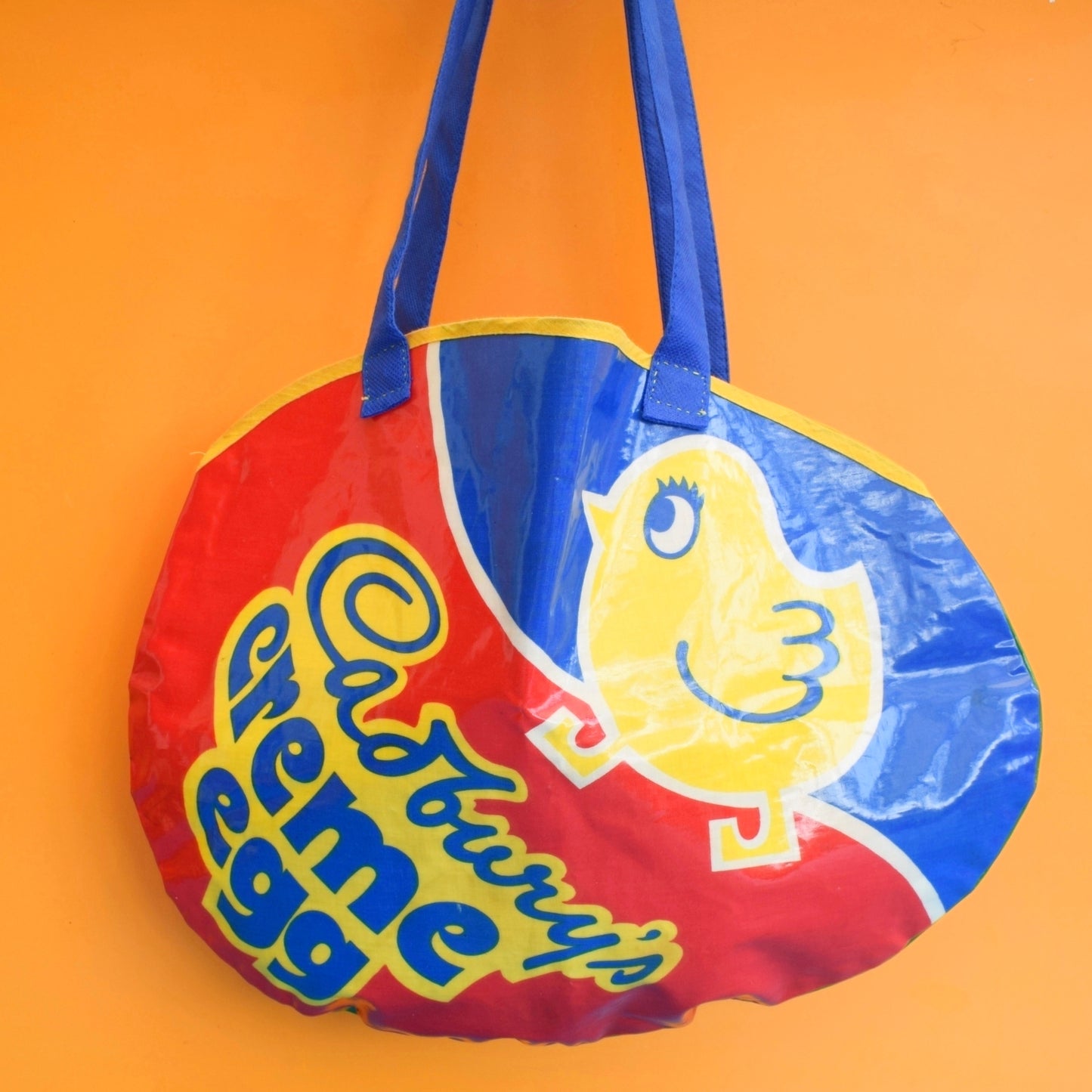 Vintage 1980s PVC Shoulder Bag - Cadburys Creme Egg Advertising .