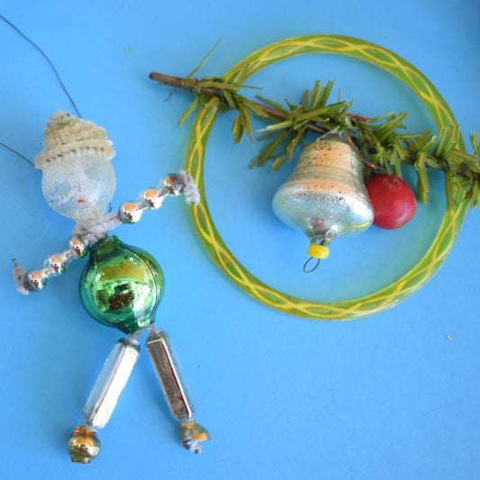 Vintage 1940s Glass Bead Christmas Decorations - German