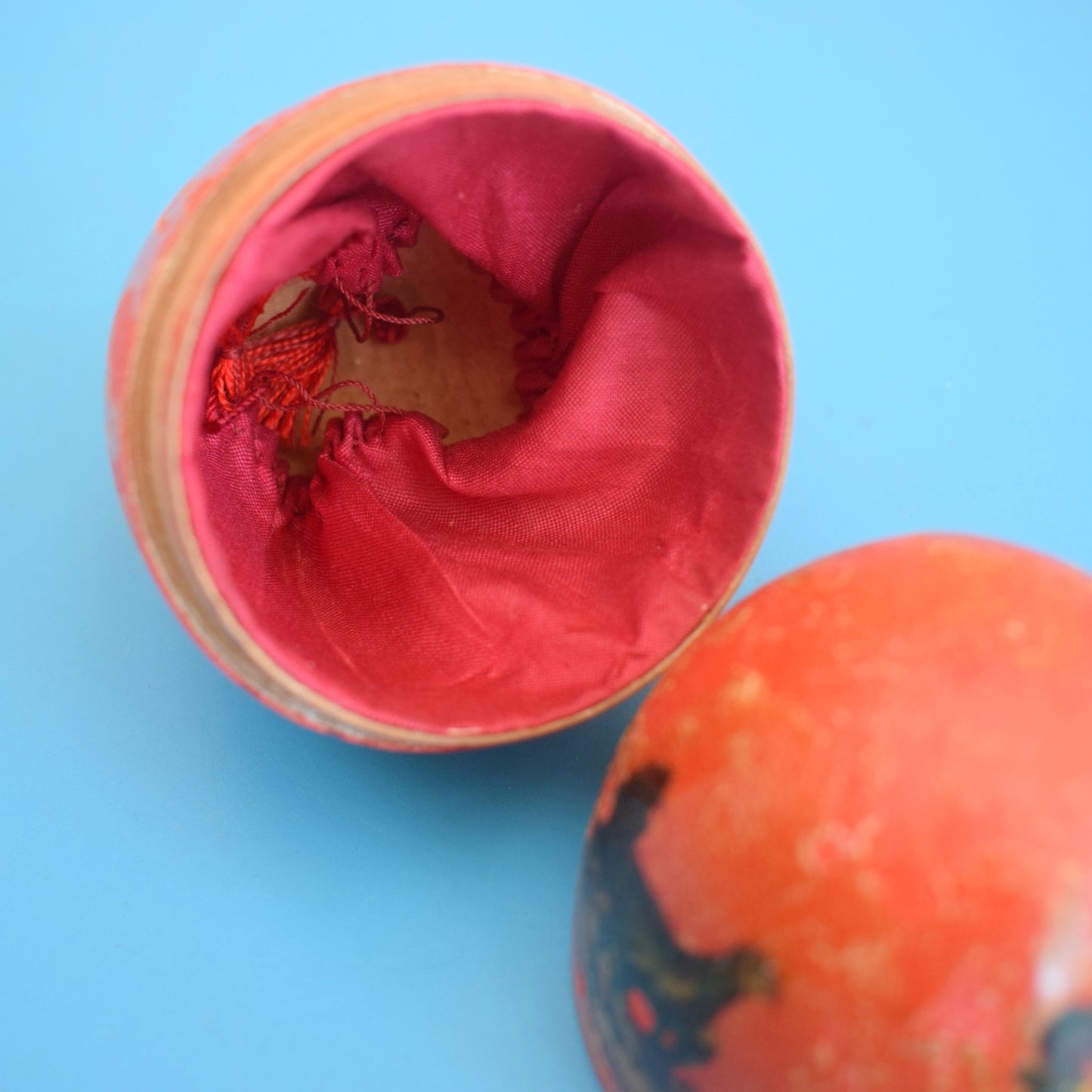 Vintage 1930s Cardboard / Wooden Egg - Easter - German