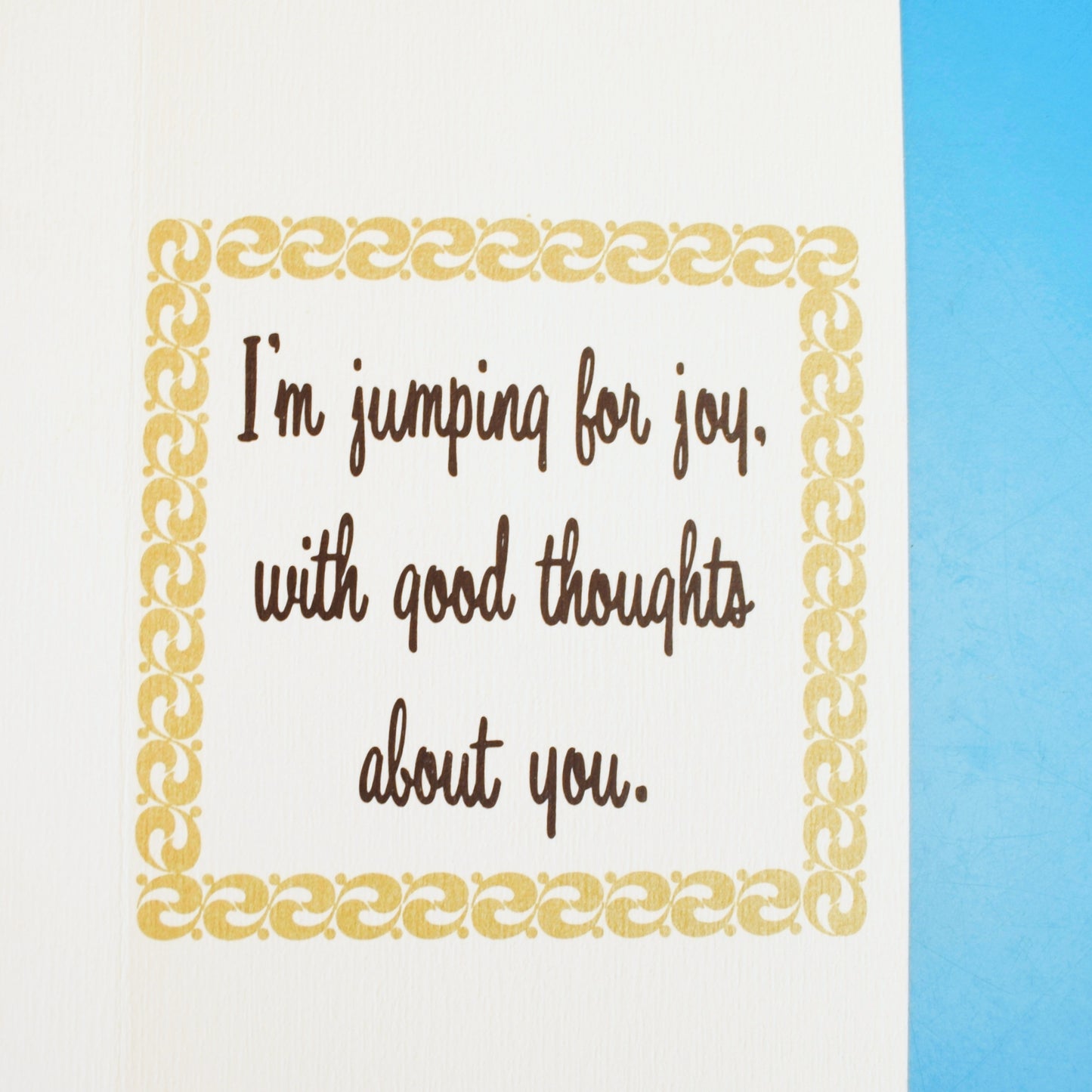 Vintage American 1970s Greeting Card - Swing - Yellow