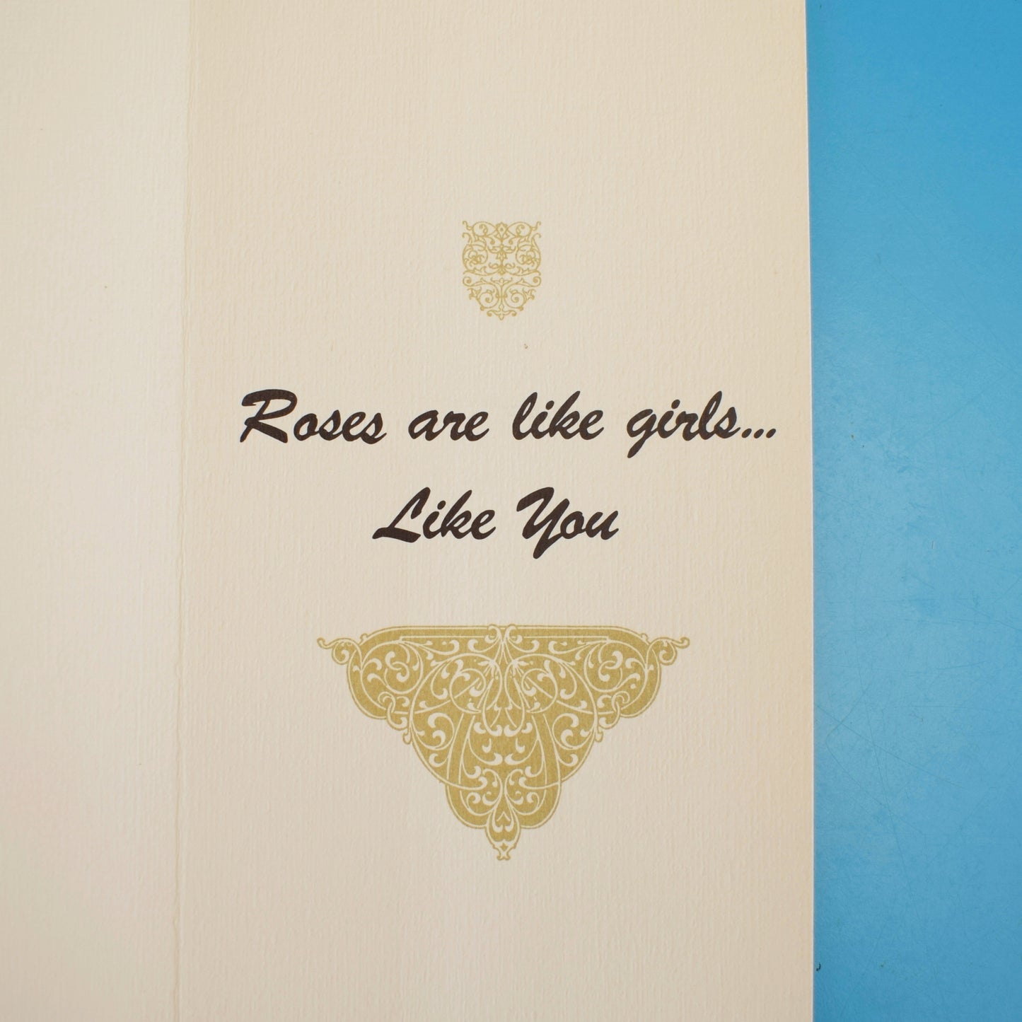 Vintage American 1970s Greeting Card - Rose Girl by Eric's Cards