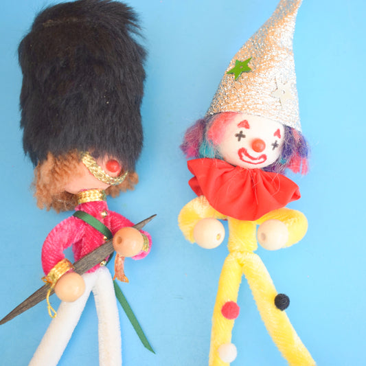 Vintage 1970s Bendy Soldier / Clown Decoration