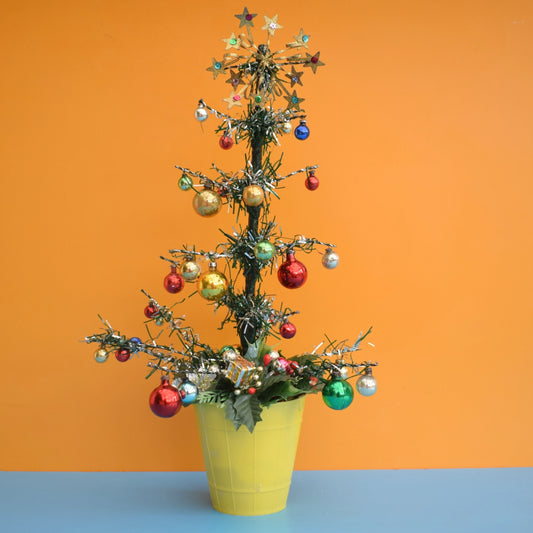 Vintage 1970s Tabletop Christmas Tree - Unique