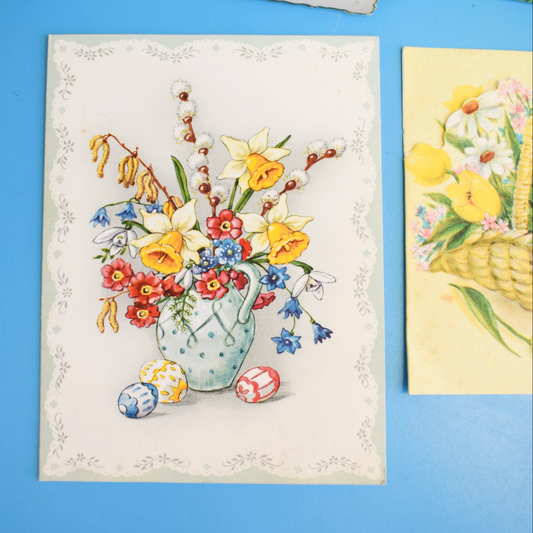 Vintage 1950s/ 60s Used Greeting Cards - Easter x5
