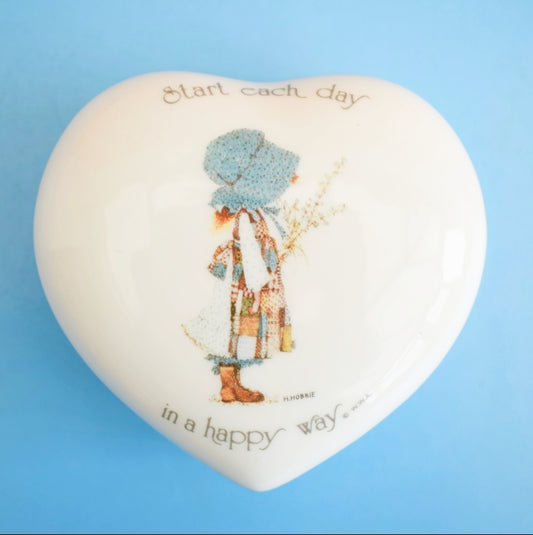 Vintage 1980s Heart Pot - Holly Hobbie