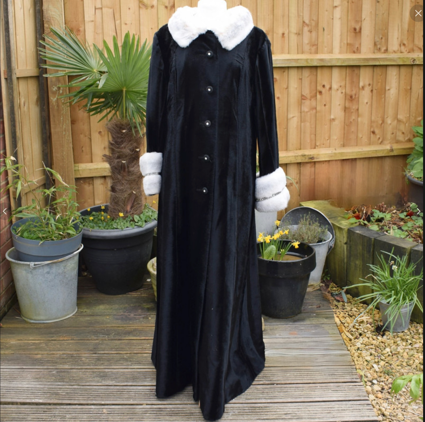 Vintage 1950s Amazing Faux Fur / Velvet Long Evening Coat- Astraka