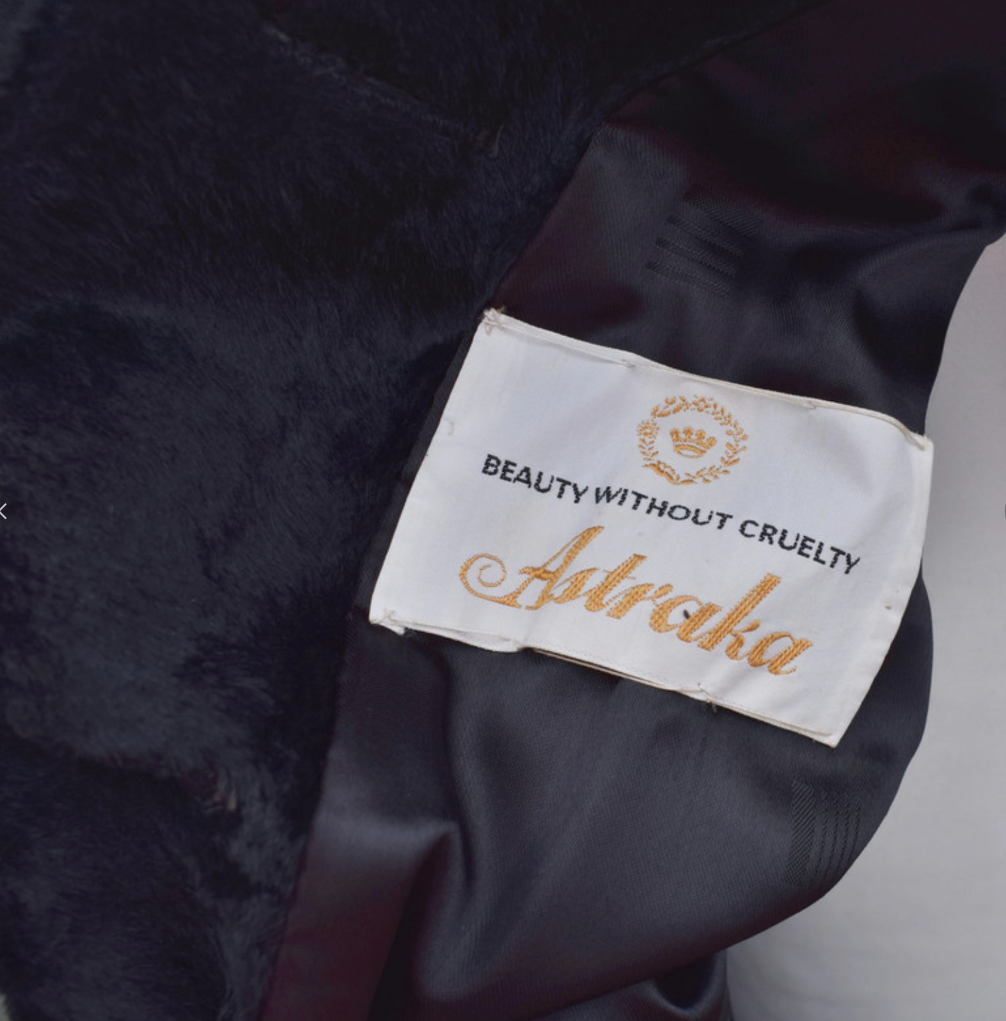 Vintage 1950s Amazing Faux Fur / Velvet Long Evening Coat- Astraka