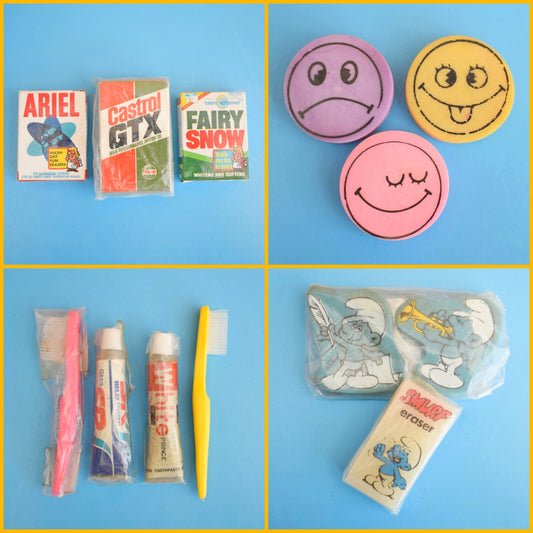 Vintage 1980s Collectable Erasers / Rubbers - Mixed
