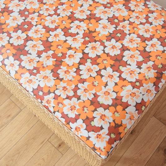 Vintage 1960s Blanket Box / Toy Box / Seat / Storage - Flower Power Vinyl by Pineapple Retro