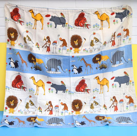 Vintage 1950s Zoo Curtains - Charivari - Moygashel - Marie Becker