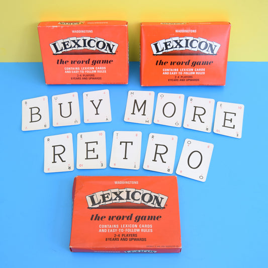Vintage 1970s Card Game - Lexicon - Anagrams - Craft