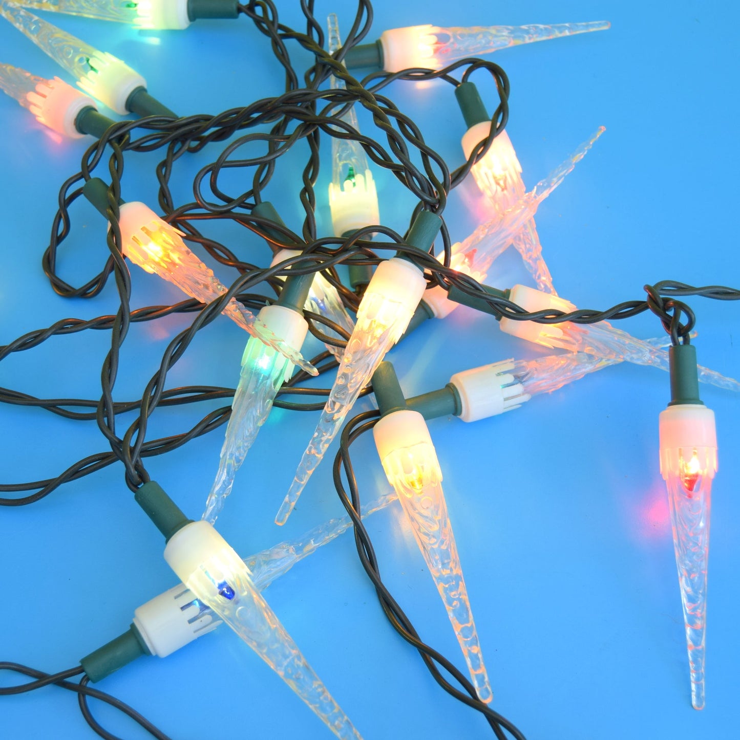 Vintage 1980s Christmas Lights - Icicles