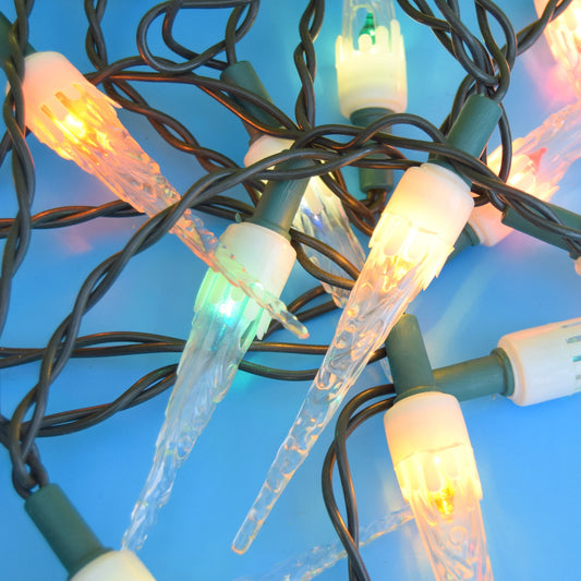 Vintage 1980s Christmas Lights - Icicles